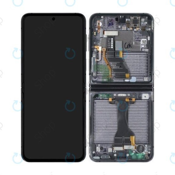 Συγκρότημα οθόνης για Samsung Z Flip 5, F731B, Graphite