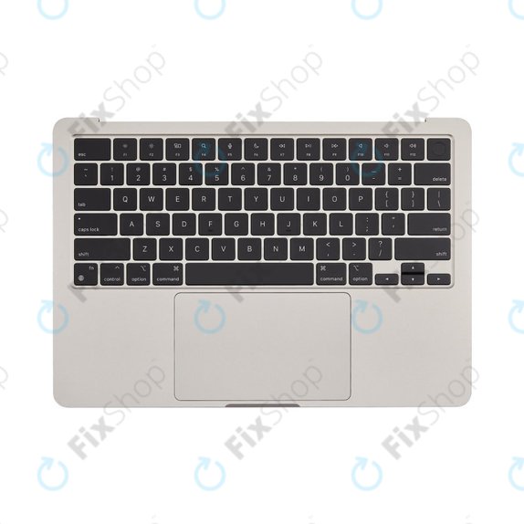 Άνω πλαίσιο πληκτρολογίου για MacBook Air 13", A3113 (2024), με πληκτρολόγιο US και μπαταρία, Starlight, 661-40229, Genuine Apple
