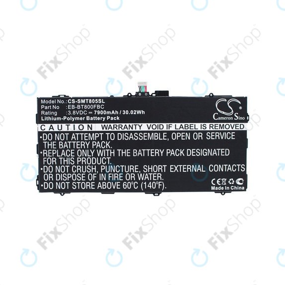 Μπαταρία για Samsung Galaxy Tab S 10.5, 7900mAh, Li-Pol, 3.8V, EB-BT800FBC, HQ