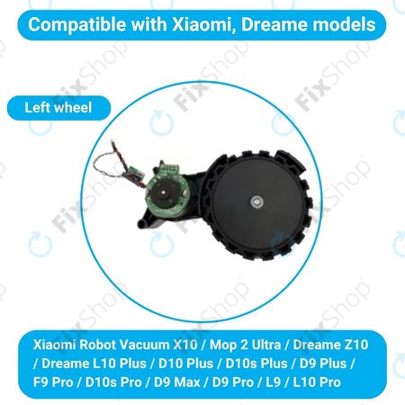 Τροχός με Κινητήρα (Αριστερός) για Xiaomi Robot Vacuum X10 | Dreame Z10 Pro | L10 Plus | D10 Plus | Μαύρο | Black
