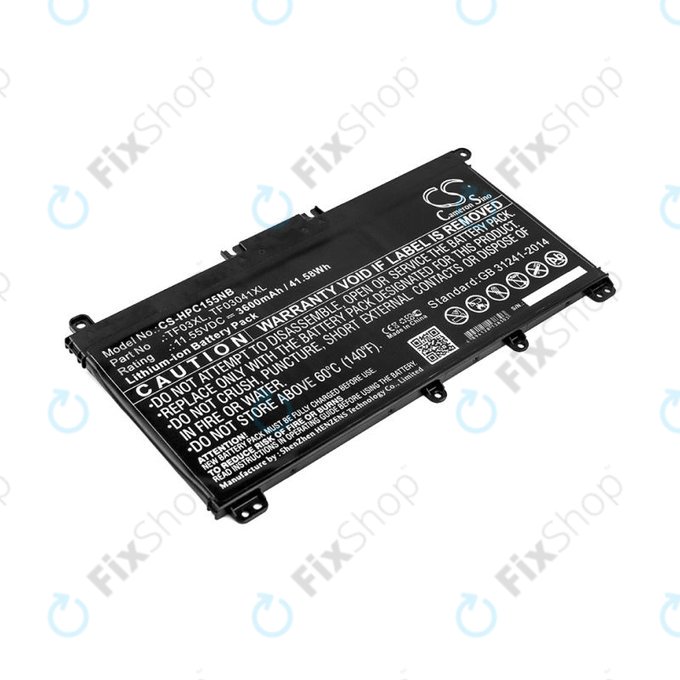 Μπαταρία για HP Pavilion 14, 15, X360, 3600mAh, Li-Ion, 11.55V, TF03XL, HQ