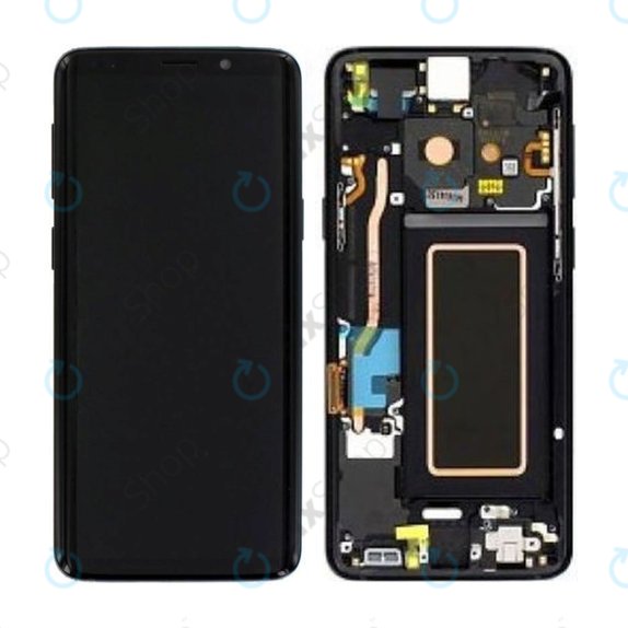 Συγκρότημα οθόνης για Samsung S9, G960F, GH97-21696A, GH97-21697A, GH97-21724A, Midnight Black, Service Pack