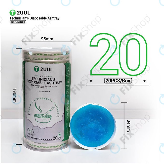 Σταχτοδοχείο μιας χρήσης για τεχνικούς, 2UUL AS01, 20τμχ/κουτί