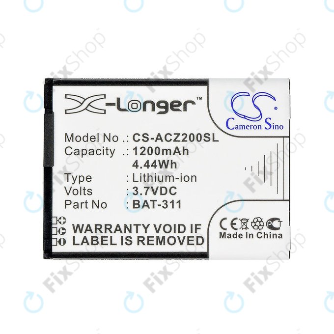 Μπαταρία για Acer Liquid Z200, BAT-311, Li-ion, 3.7V, 1200mAh, HQ