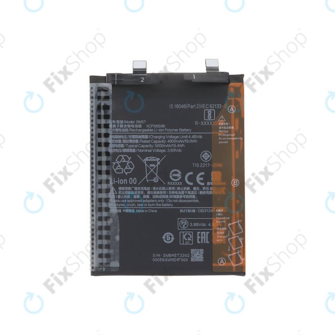 Μπαταρία για Xiaomi 13T 2306EPN60G, Redmi Note 13 Pro 4G 23117RA68G 2312FPCA6G, 5000mAh, BM5T, Genuine Service Pack