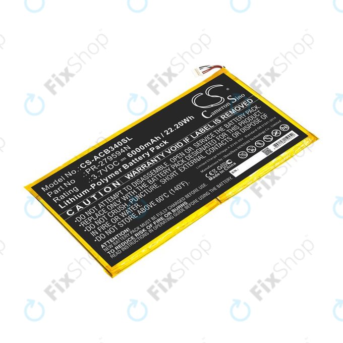 Μπαταρία για Acer Iconia One 10 B3-A40, 6000mAh, Li-Pol, 3.7V, PR-279594N, HQ