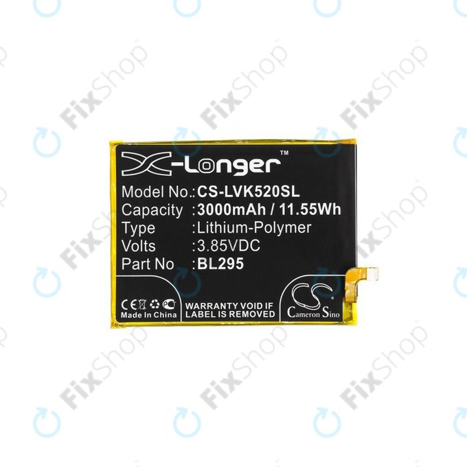 Μπαταρία για Lenovo K9, BL295, 3000mAh, HQ