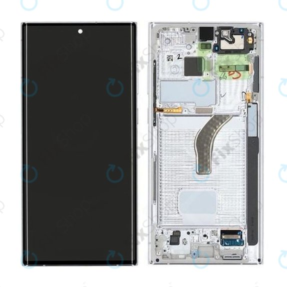 Συγκρότημα οθόνης για Samsung S22 Ultra, S908B, GH82-27488C, GH82-27489C, Phantom White, Service Pack