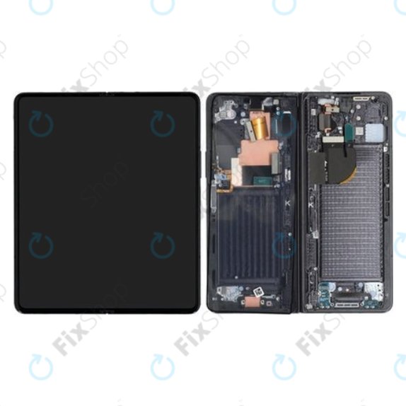 Συγκρότημα οθόνης για Samsung Z Fold 5, F946B, Phantom Black, Service Pack