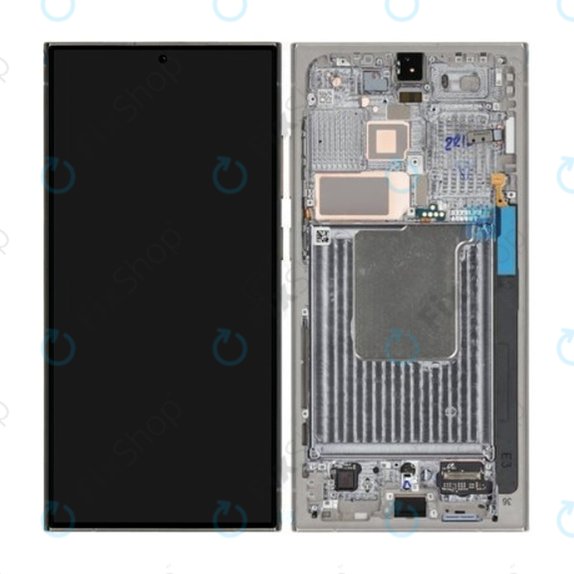 Συγκρότημα οθόνης για Samsung S24 Ultra, S928B, Titanium Gray, Service Pack