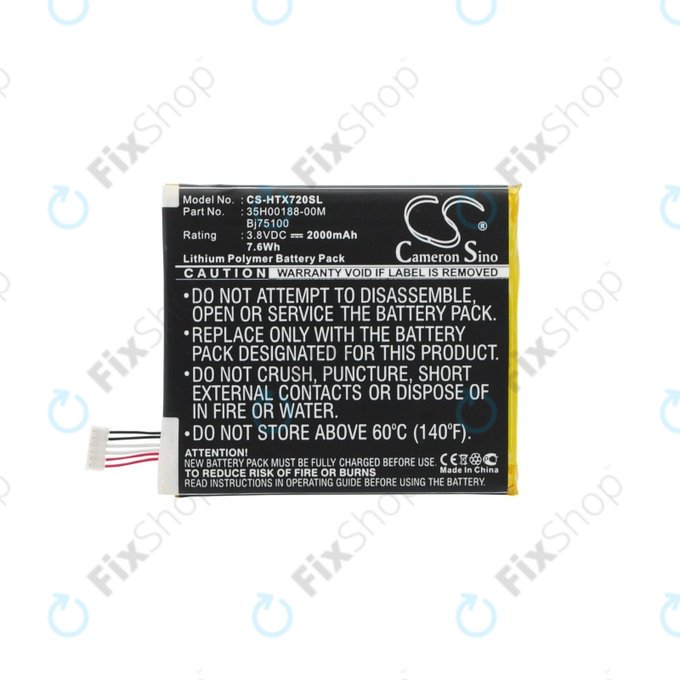 Μπαταρία για HTC EVO One, 2000mAh, Li-Pol, 3.8 V, BJ75100, HQ
