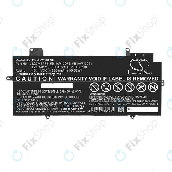Μπαταρία για Lenovo Thinkpad X1 Carbon G9, G10, X1 Yoga Gen 6, 7, 3600mAh, Li-Pol, 15.44V, 5B10W13973, HQ