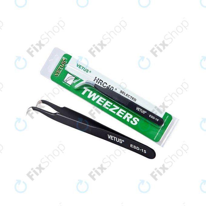 Μεταλλική Αντιστατική Λαβίδα με Κυρτή Μύτη (120mm) για Vetus ESD-15