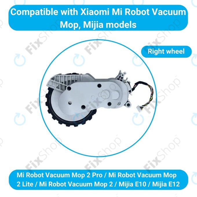 Τροχός με Κινητήρα (Δεξιός) για Xiaomi Mijia E10 | E12 | Mi Robot Vacuum Mop 2 Lite | 2 Pro | Λευκό | White