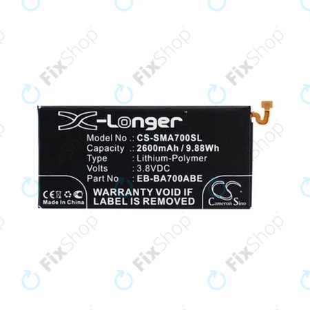 Μπαταρία για Samsung A7 A700F, EB-BA700ABE, 2600mAh, HQ