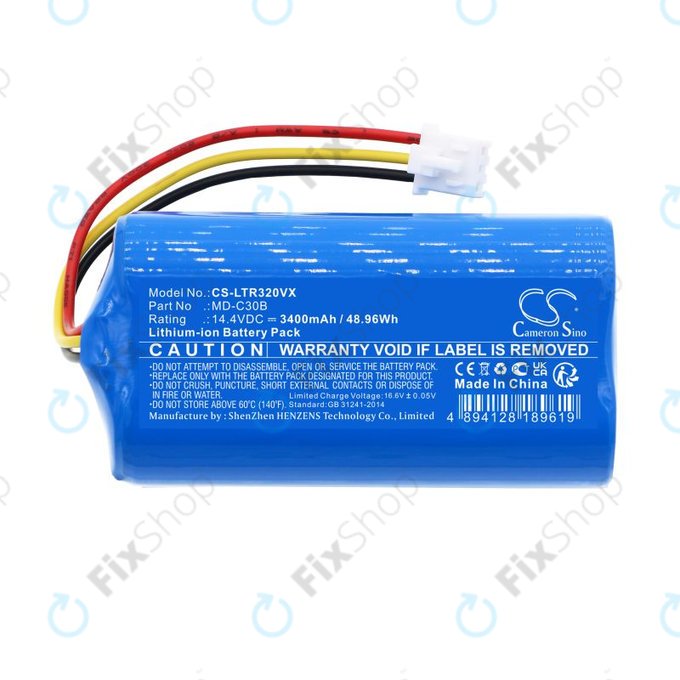 Μπαταρία για Blaupunkt BlueBot XSMART, 3400mAh, Li-Ion, 14.4V, BPK-VCBB1XB, Xboost, D071-INR-CH-4S1P, HQ