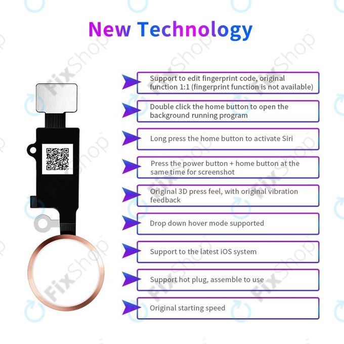 Κουμπί Αρχικής Οθόνης JCID 7 Gen για iPhone 7 | 7 Plus | 8 | 8 Plus | SE (2020) | SE (2022) | Rose Gold