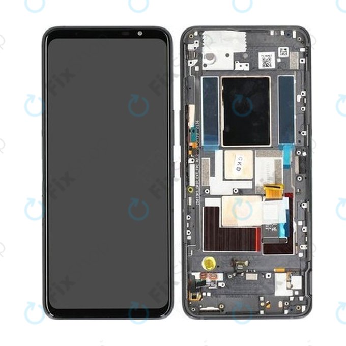 LCD Display Assembly για Asus ROG Phone 5s, 5s Pro | ZS676KS | Μαύρο, Black | Service Pack