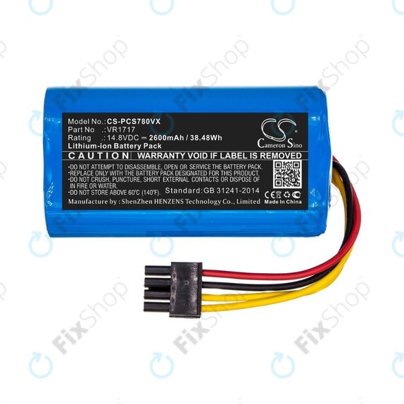 Μπαταρία για Proscenic Cocoa Smart 780T, 790T, Summer P1s, P2s, VR1717, 14.8V, 2600mAh, HQ