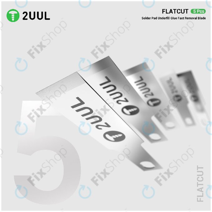 Λεπίδες αφαίρεσης κόλλας underfill, επίπεδης κοπής, 2UUL DA28, 5τμχ/πακέτο