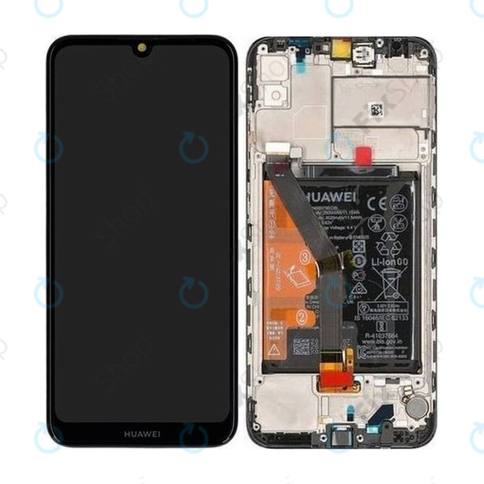 LCD Display Assembly με Battery για Huawei Y6s | 02353JJV | Starry Black | Service Pack