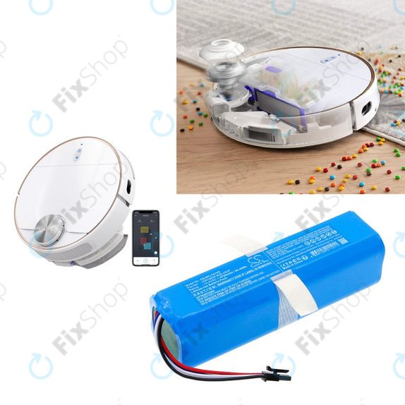 Μπαταρία για 360 S6 Pro, S9, X90, X95, Eufy Robovac L70 Hybrid, 6700mAh, Li-Ion, 14.4V, INR18650M26-4S2P, HQ