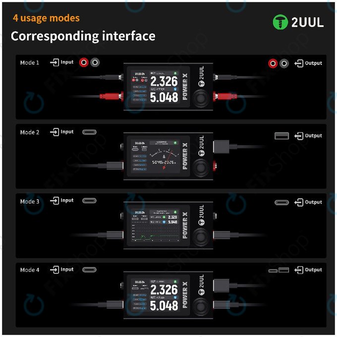 USB μετρητής τάσης και έντασης (πολύμετρο), 2UUL PW11