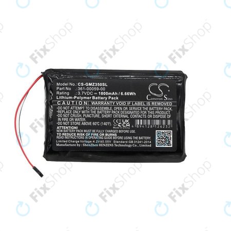 Μπαταρία για Garmin Zumo 340LM, 350LM, 390LM, 1800mAh, Li-Pol, 3.7V, 361-00059-00, HQ