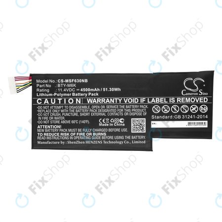 Μπαταρία για MSI GF63, MSI GF75, MSI GS63, 4500mAh, Li-Pol, 11.4V, BTY-M6K, HQ