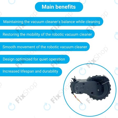 Τροχός με Κινητήρα (Αριστερός) για Xiaomi Mijia E10 | E12 | Mi Robot Vacuum Mop 2 Lite | 2 Pro | Μαύρο | Black