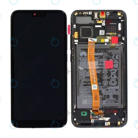 LCD Display Assembly με Battery για Huawei Honor 10 | 02351XBM | Midnight Black | Service Pack