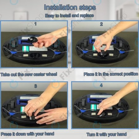 Εμπρόσθιος Τροχός για Eufy Robovac-series | Μαύρο | Black