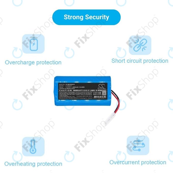 Μπαταρία για Xiaomi Essential (Mijia G1), Flyco FC-series, myVacBot SN500, Panasonic MC-series, Phicomm X3, Puppy R-series, Li-026418, 14.8V, 2600mAh, HQ