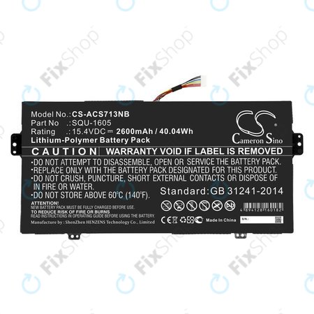 Μπαταρία για Acer SF713-51, 2600mAh, Li-Pol, 15.4V, SQU-1605, HQ