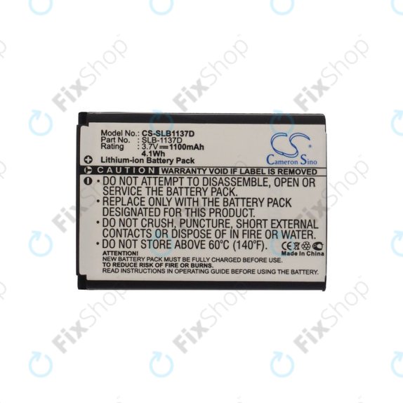 Μπαταρία για Samsung NV100HD, 1100mAh, Li-Ion, 3.7V, SLB-1137D, HQ