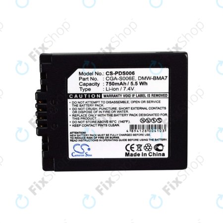 Battery για Panasonic Lumix DMC-FZ7 | FZ8 | FZ18 | FZ28 | FZ30 | FZ35 | FZ38 | FZ50 | Leica V-Lux 1 | DMW-BMA7 | Li-Ion | 750mAh | HQ