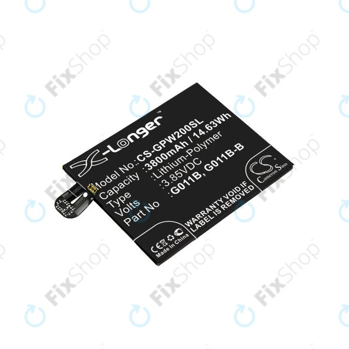 Μπαταρία για Google Pixel 2 XL G011C, 3800mAh, Li-Pol, 3.85 V, G011B, HQ