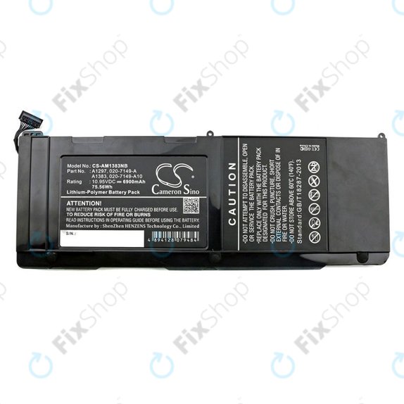 Μπαταρία για MacBook Pro 17", Μέσα 2010 – Τέλη 2011, A1297, A1383, 6900mAh, HQ