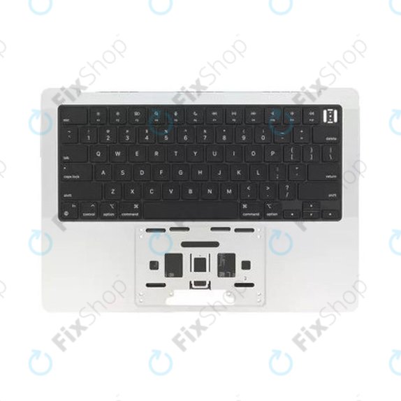 Άνω πλαίσιο πληκτρολογίου για MacBook Pro 14", A3185 (2024), με πληκτρολόγιο US και μπαταρία, Silver, 661-50211, Genuine Apple