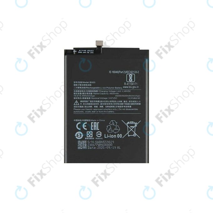Μπαταρία για Xiaomi Redmi Note 9S, BN55, 5020mAh