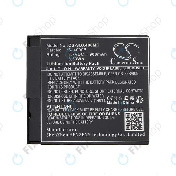 Μπαταρία για SJCAM SJ4000, SJ5000, 900mAh, Li-Ion, 3.7V, SJ4000B, HQ