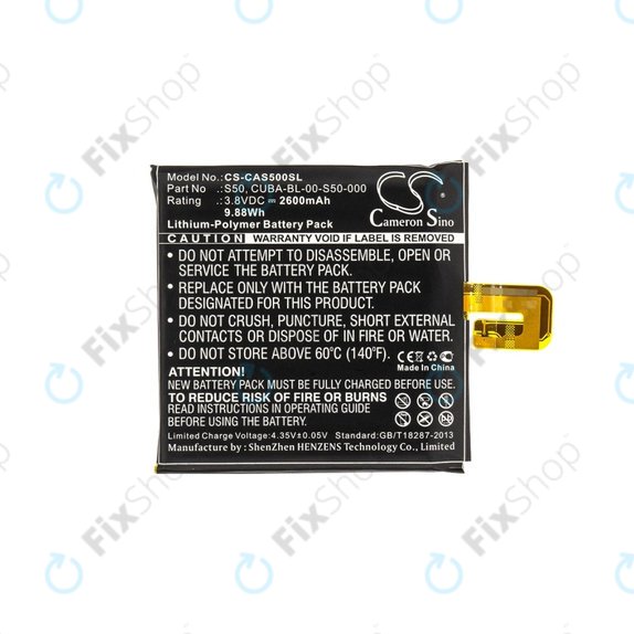 Μπαταρία για Caterpillar CAT S50, CUBA-BL-00-S50-000, 2600mAh, HQ