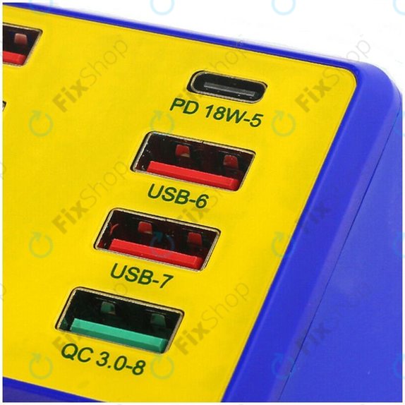 Σταθμός Φόρτισης USB με USB-C, USB 3.0 & Ασύρματο Φορτιστή για Mechanic iCharge 8 Pro