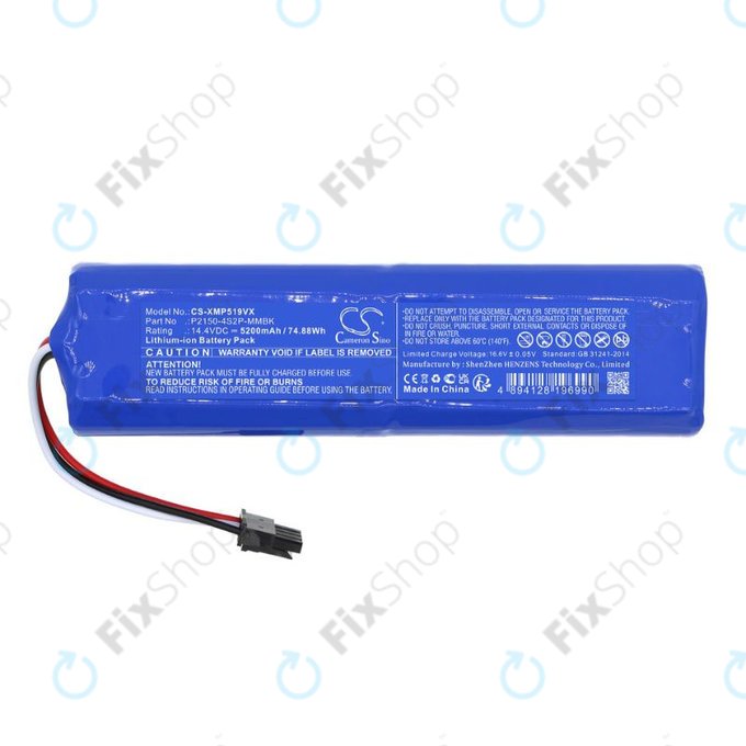 Μπαταρία για Xiaomi Mi Robot Vacuum Mop 2 Ultra, Roidmi EVE Max, Dreame D10s Pro, L10, L10s Pro, Ultra, L20 Ultra, P2150-4S2P-MMBK, 14.4V, 5200mAh, HQ