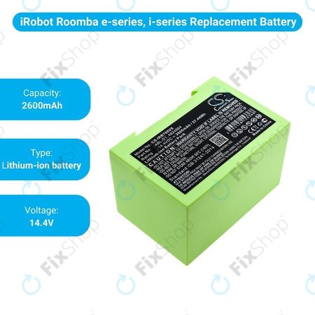 Μπαταρία για iRobot Roomba e-series, i-series, ABL-D1, 4624864, ABL-D2, 14.4V, 2600mAh, HQ