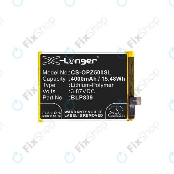 Μπαταρία για Oppo Reno 5 Z 5G CPH2211, BLP839, 4000mAh, HQ