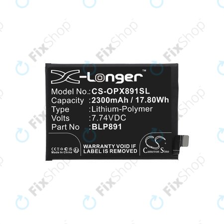 Μπαταρία για Oppo A52, A72, A92, Find X5, BLP891, 2300mAh, HQ