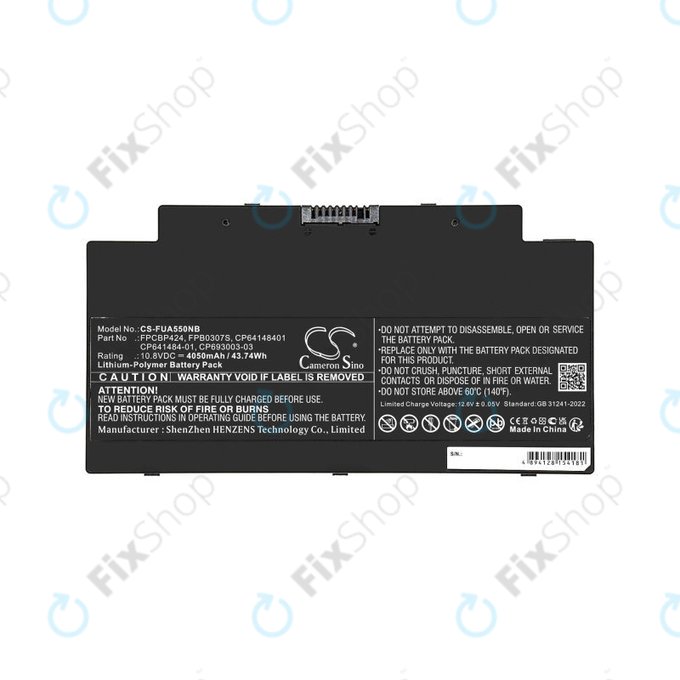 Μπαταρία για Fujitsu Lifebook AH77, A556, A3510, U536, 4050mAh, Li-Pol, 10.8V, CP641484-01, HQ