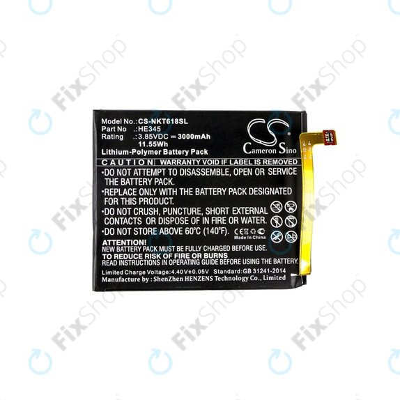 Μπαταρία για Nokia 6.1, 3000mAh, Li-Pol, 3.85 V, HE345, HQ