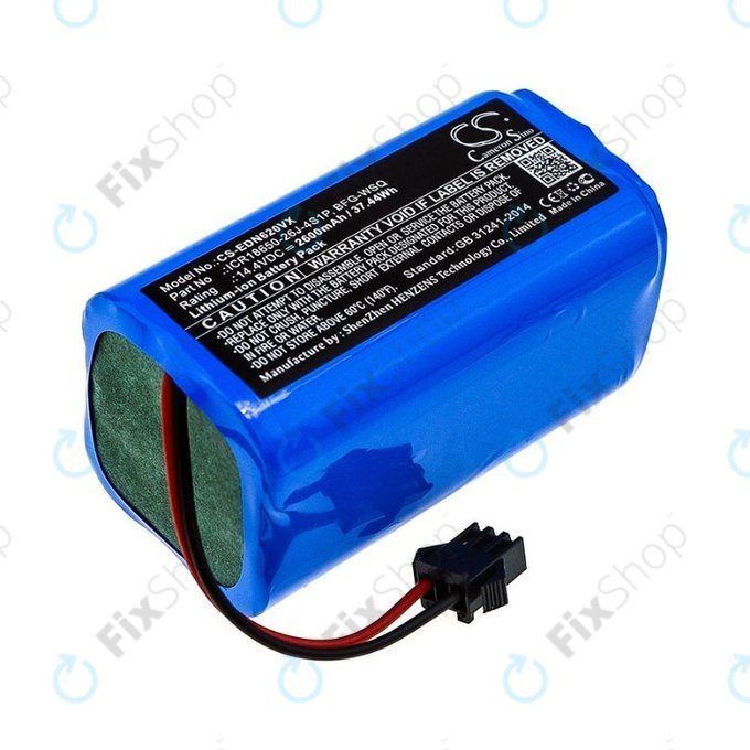 Μπαταρία για Ecovacs Deebot N79, N79S, Eufy RoboVac-series, Proscenic 850-series, BFG-WSQ, ICR18650-26J-4S1P, UR18650ZY-4S1P-AAM, 14.4V, 2600mAh, HQ
